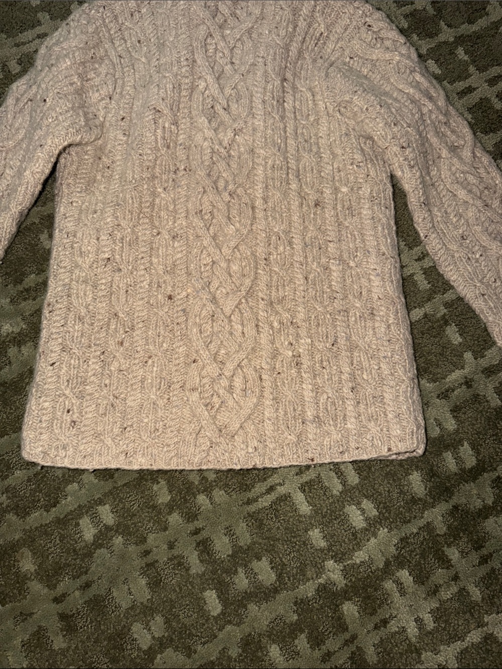 Vintage Women’s Quarter Zip Hand Knit For Ralph Lauren 100% Wool Size Petite - Picture 8 of 10